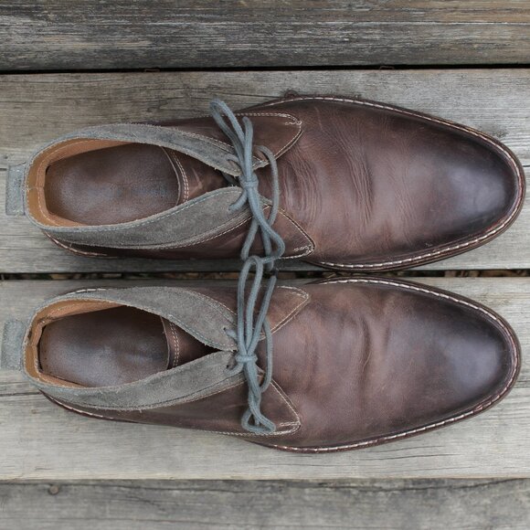 Cole Haan Brown Oiled Leather and Gray Suede Chukka, Men's 10.5 M, EUC - Picture 8 of 13